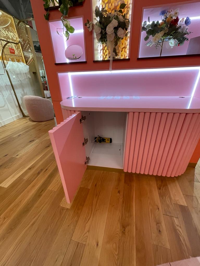 Interior access and hardware detail